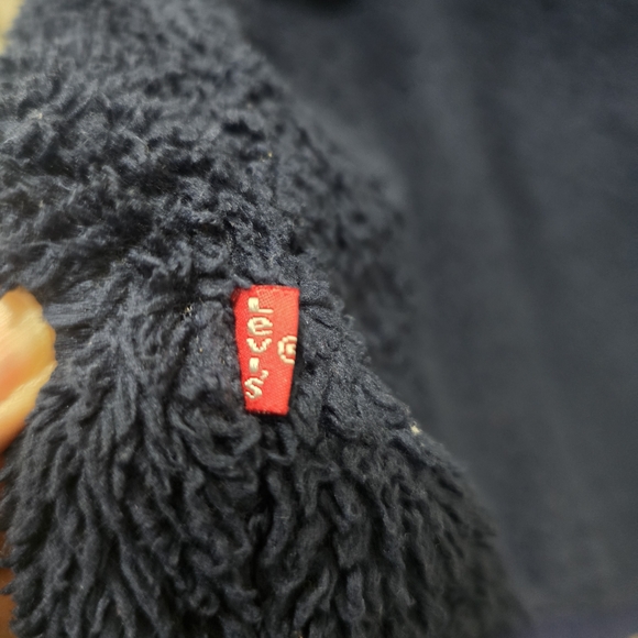 Levi's Navy Blue Sherpa Hoodie - Picture 7 of 10